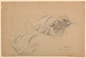 Kresba, Studie ke "Společenství t", 1844 od Daniel Huntington