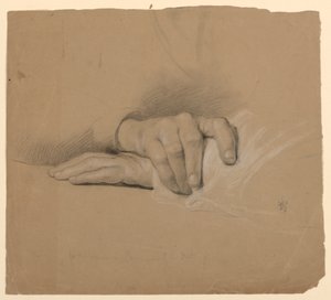 Kresba, Studie ke "Společenství t", 1844 od Daniel Huntington