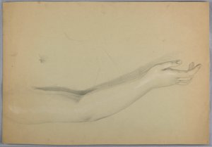 Kresba, studie pro duplikát "C", 1850 od Daniel Huntington