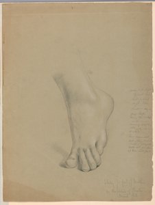 Kresba, studie pro duplikát "Christiany", březen 1850 od Daniel Huntington