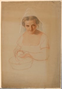 Kresba, studie k filmu Ichabod Crane, 1861 od Daniel Huntington
