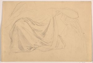 Kresba, studie k filmu "Spravedlnost a mír", drapérie, 1878-86 od Daniel Huntington