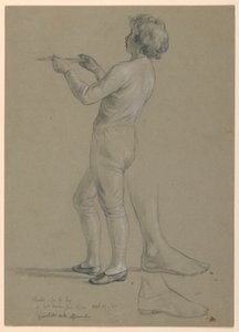 Kresba, studie k "Přijetí Marthy Washingtonové", 1860 od Daniel Huntington