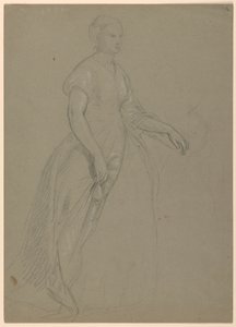 Kresba, studie k "Přijetí Marthy Washingtonové", 1860 od Daniel Huntington