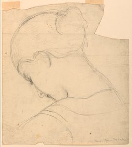 Kresba, Studie k "Římance", Hlava ženy, 1841 od Daniel Huntington