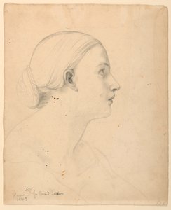 Kresba, Studie ke "Svaté lekci", 1843 od Daniel Huntington
