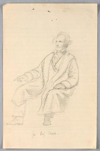 Kresba, Studie pro "Vědeckou skupinu", 1858 od Daniel Huntington