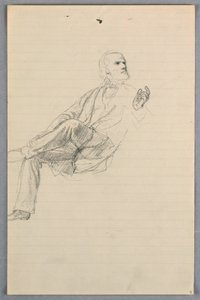 Kresba, Studie pro "Vědeckou skupinu", 1858 od Daniel Huntington