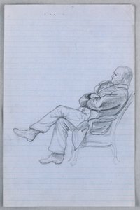 Kresba, Studie pro "Vědeckou skupinu", 1858 od Daniel Huntington