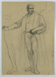 Kresba, Studie k "Tizianovi", 1866 od Daniel Huntington