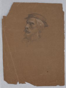 Kresba, Studie k filmu "Tizián ukazuje", 1872 od Daniel Huntington
