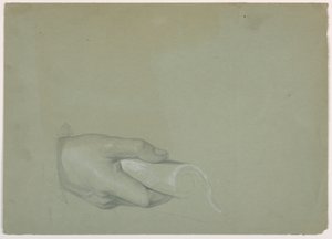 Kresba, studie k filmu "Tribute Money", 1852 od Daniel Huntington