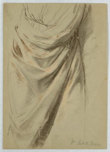 Kresba, studie k filmu "Tribute Money", 1852 od Daniel Huntington
