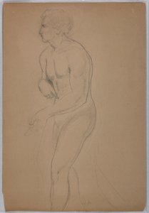 Kresba, studie pro "Tribute Money", červenec 1852 od Daniel Huntington