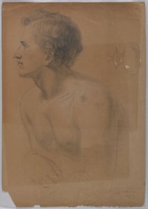 Kresba, studie pro "Tribute Money", červenec 1852 od Daniel Huntington