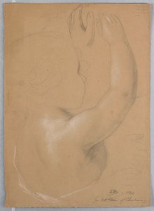 Kresba, studie k duplikátu "Repitition of Christiana", 1850 od Daniel Huntington