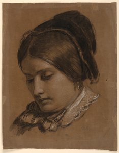 Kresba, Umělcova žena Sophie, 1853 od Daniel Huntington