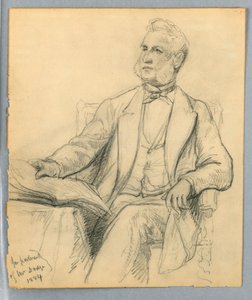 Kresba, William E. Dodge vsedě, 1884 od Daniel Huntington