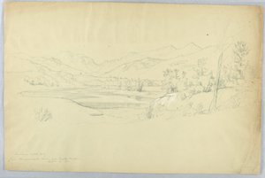 Franconia Notch od řeky Pemigewasset poblíž Grafton House od Daniel Huntington