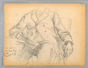 Studie k portrétu Hon. Robert C. Winthrop pro Historical Society, Mass. od Daniel Huntington