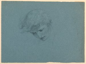 Studie Angelovy hlavy pro "Mercyho sen" od Daniel Huntington