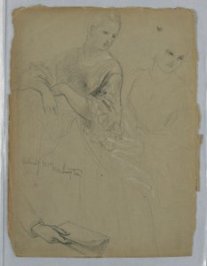 Studie stojící ženy pro „Republikánský soud“ (den přijetí lady Washingtonové) od Daniel Huntington