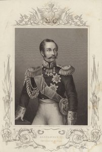 Alexandr II., ruský car (18181881) (rytina) od Daniel John. Pound