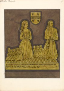 Mosazný talíř pro Richarda Amondeshama a jeho manželku Katherine, Ealing Church
