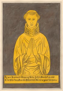 Mosazný talíř pro Richarda de Thorpa ze Stanwell Church od Daniel Lysons