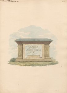 Hrob Johna Evanse z Feltham Church od Daniel Lysons