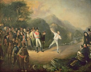 Bowlingový zápas v Castlemary, Cloyne, 1847 od Daniel MacDonald