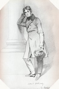 Portrét Thomase Carlylea, historika a filozofa, c1830 od Daniel Maclise