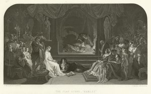 Hrací scéna v Hamletovi od Daniel Maclise