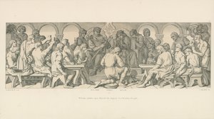 William uděluje Haroldovi důstojnost normanského rytíře od Daniel Maclise