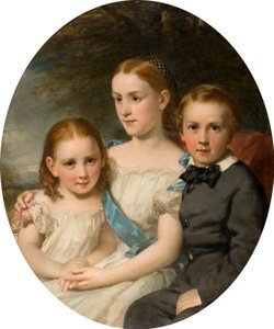 Děti Williama Neishe, kolem roku 1862 (olej na plátně)