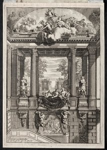 Schodiště v paláci Voorst v Holandsku.