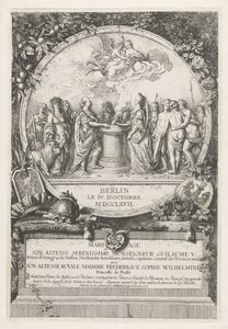 Alegorie svatby Viléma V. a Wilhelminy Pruské, 1767 Mariage de Son Altesse Serenissime Monseigneur Guilaume V. Prince d