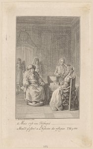 Strana z „Mémoires [...] des réfugiés“, třetí svazek od Daniel Nikolaus Chodowiecki