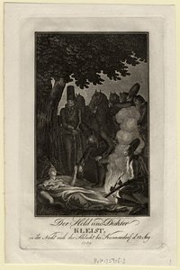 Básník Ewald von Kleist v bitvě u Kunersdorfu, 12. srpna 1759, cca 1759 od Daniel Nikolaus Chodowiecki