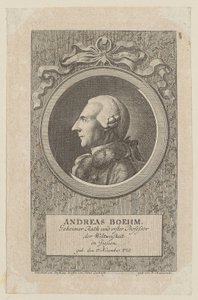 Portrét Andrease Boehma od Daniel Nikolaus Chodowiecki