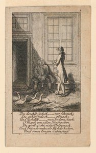 Líný a slabomyslný, ilustrace pro "Königl: Grosbritský [anian] genealogický kalendář pro rok 1780 Lauenberg od J.G. Berenberga" od Daniel Nikolaus Chodowiecki