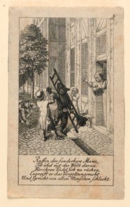 The Retalliation, ilustrace pro "Königl: Grosbrit [anian] genealogický kalendář pro rok 1780 Lauenberg od J.G. Berenberga" od Daniel Nikolaus Chodowiecki