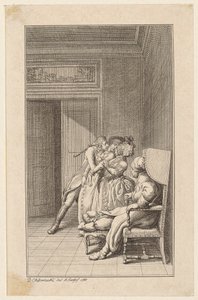 Ilustrace k Hessově knize „Philip von Freudenthal“, první svazek od Daniel Nikolaus Chodowiecki