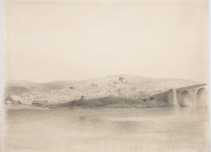 Hexham, kolem roku 1916 (uhlí na papíře) od Daniel Oliver