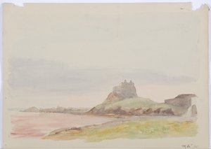 Holy Island, 1895 (tužka a čb na papíře) od Daniel Oliver
