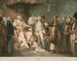 Král Jiří III přijímá tureckého velvyslance
