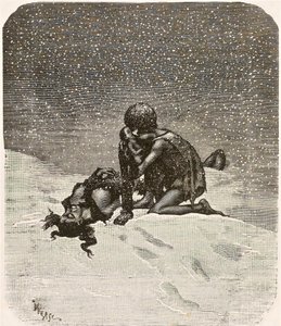 Muž, který se směje - Gwynplaine a Little Dea, autor: Daniel Vierge