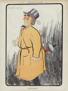 Albert Brasseur, francouzský komik a operetní zpěvák. Ilustrace k filmu Le Rire