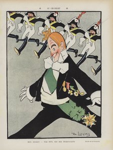 Francouzský herec Max Dearly. Ilustrace k filmu Le Rire