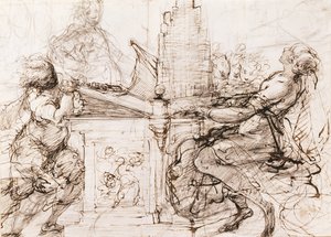 Svatá Cecílie u varhan, 1620-1629 od Daniele Crespi